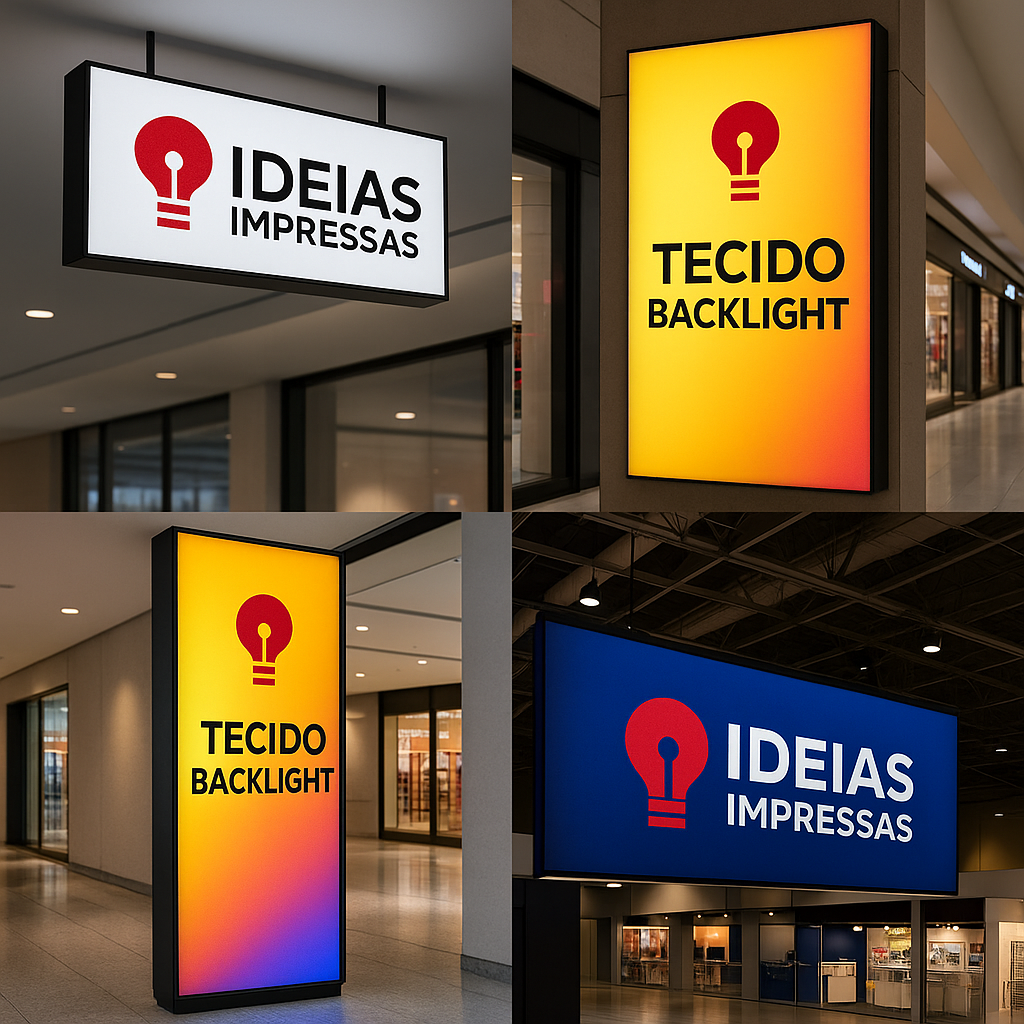 Aplicação tecido backlight